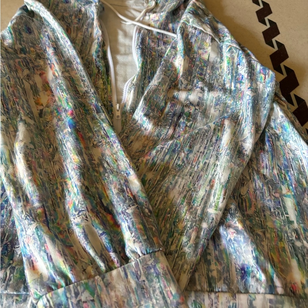Colorful splashed paint  look abstract Print Jacket